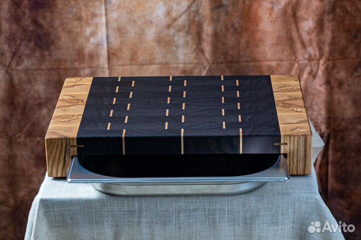 Торцевая разделочная доска с гастроемкостью