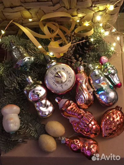 Советские елочные игрушки. Набор 11 шт