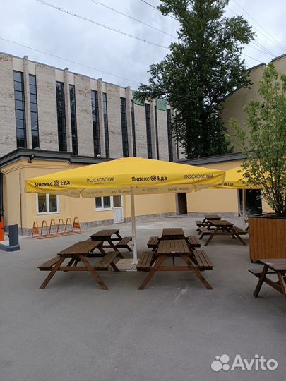 Зонт на центральной опоре с брендированием