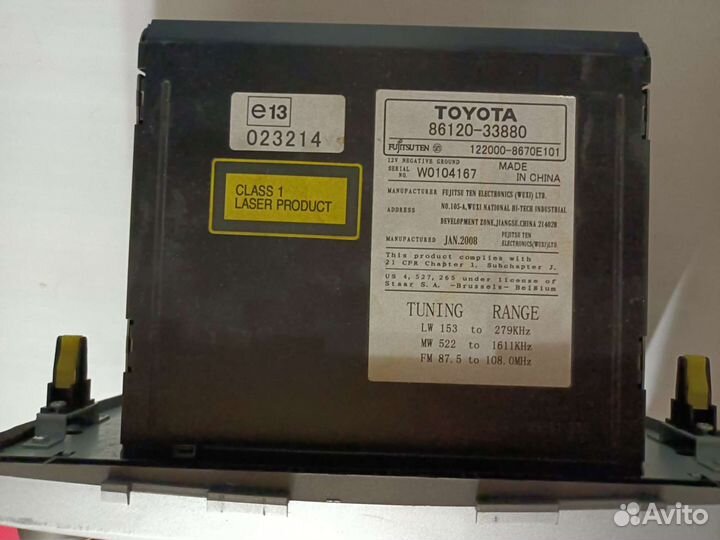 Магнитола toyota Camry 40 3.5