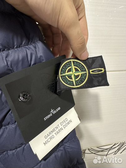 Stone island микропуховик micro yarn down оригинал