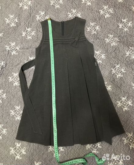 Школьный сарафан серый