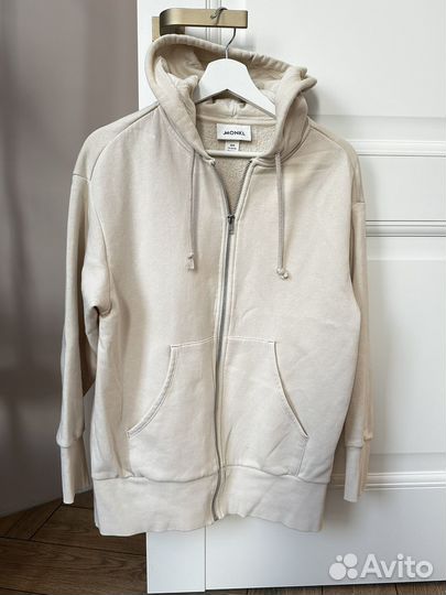Толстовка зип худи бежевая