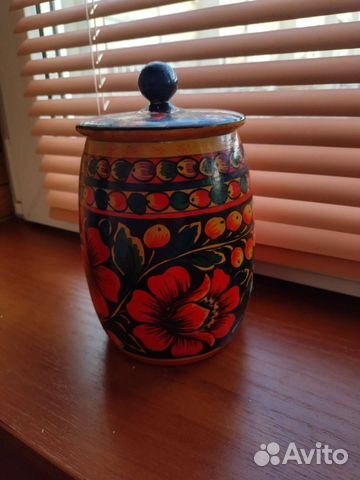 Деревянный боченок с майданской росписью