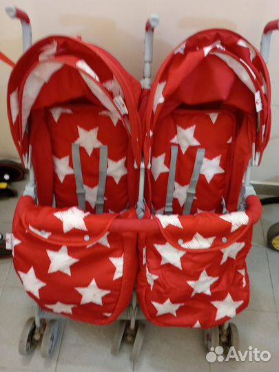 Коляска трость для двойни