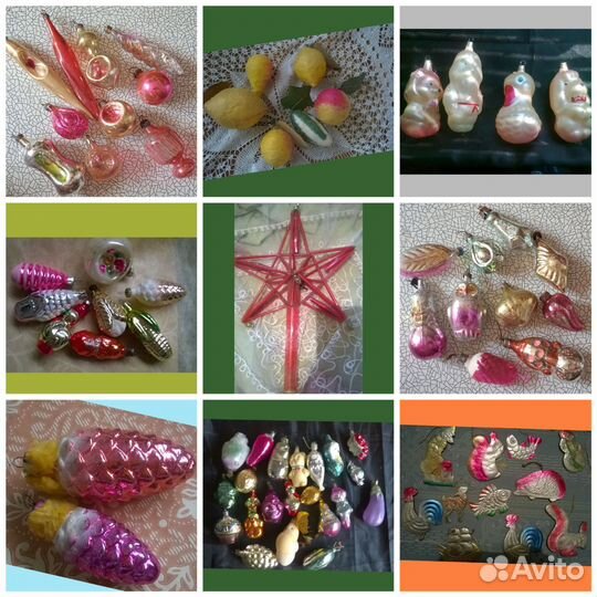 Ёлочные игрушки фигурки СССР винтаж разные наборы
