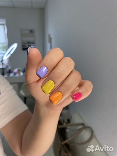 Модель на маникюр наращивание, покрытие