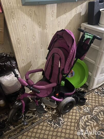 Велосипед коляска с ручкой