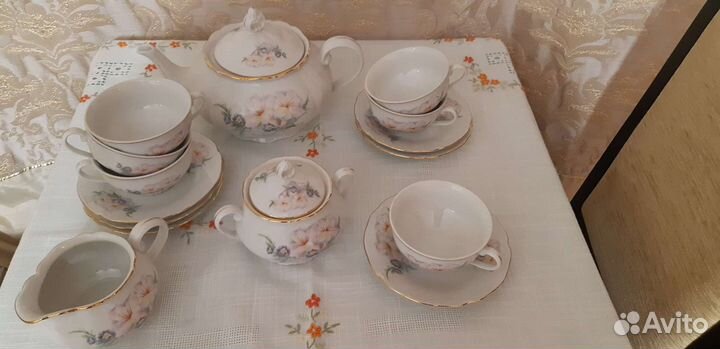 Новый чайный фарфоровый сервиз пр-во Чехия