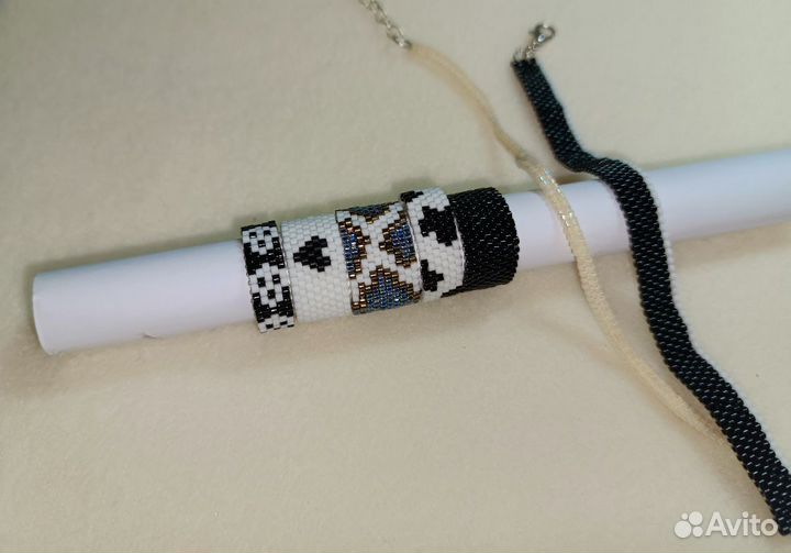 Кольца из японского бисера