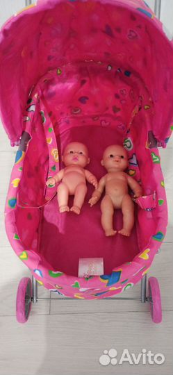 Детская коляска + куклы