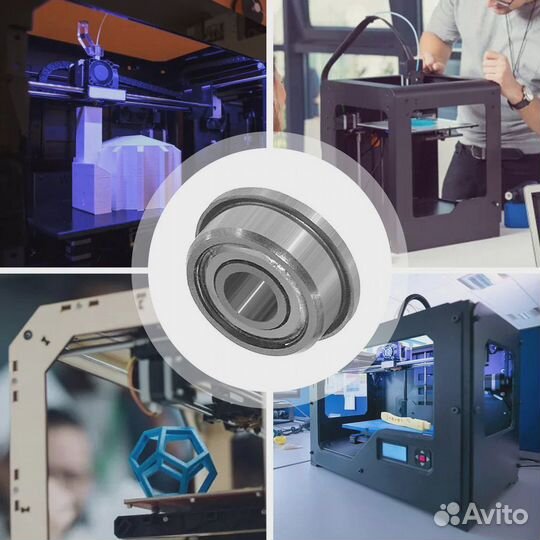 Подшипник F624ZZ фланцевый радиальный (4*13*5 мм)