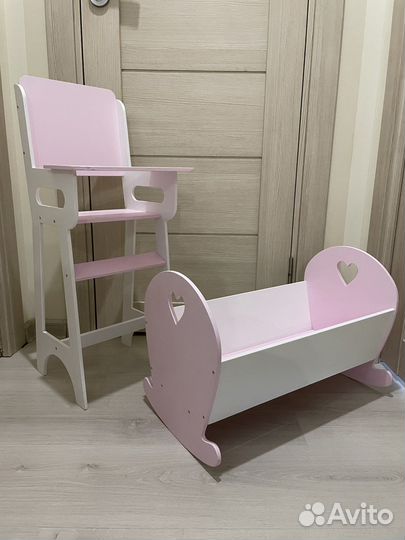 Кровать и стул для кукол ручная работа