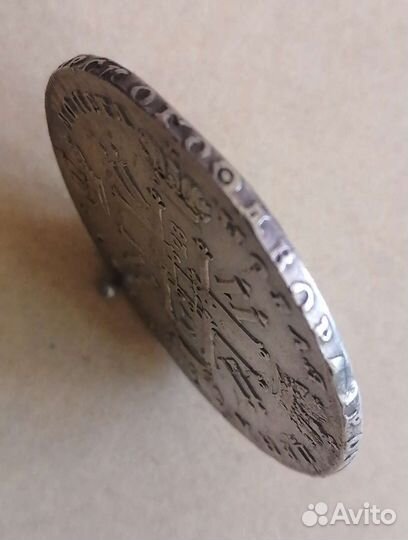 Монета 1 рубль 1728, серебро, Пётр II