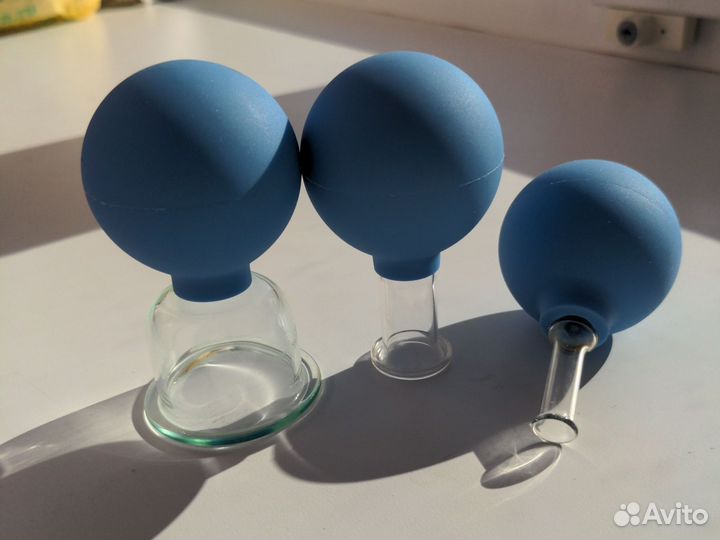 Банки вакуумные массажные стеклянные