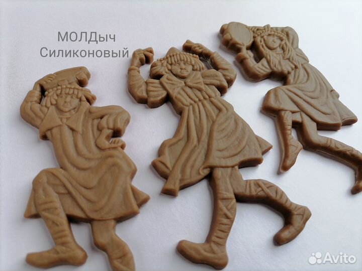 Молд танцоры. Силиконовая форма музыканты