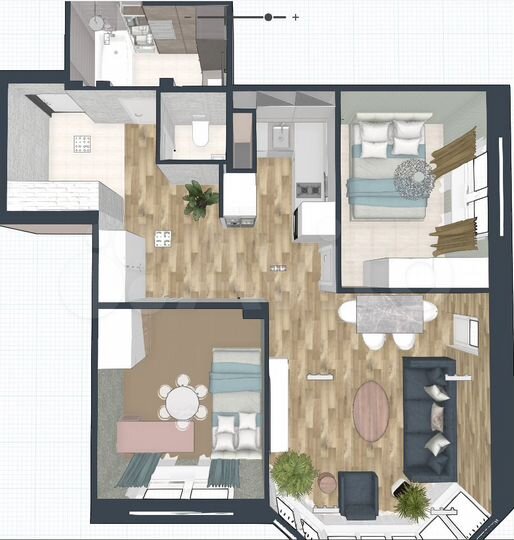 3-к. квартира, 66 м², 19/19 эт.