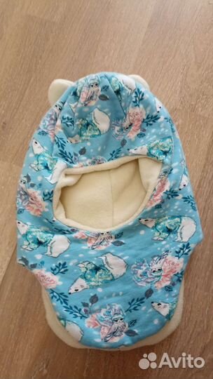 Шапка шлем зимняя для девочки