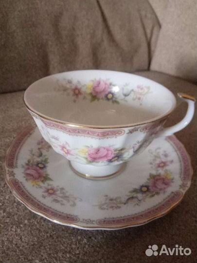 Заварочный чайник(латунь)чайные пары(фарфор)