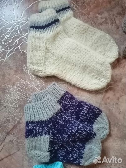Вязаные носки детские