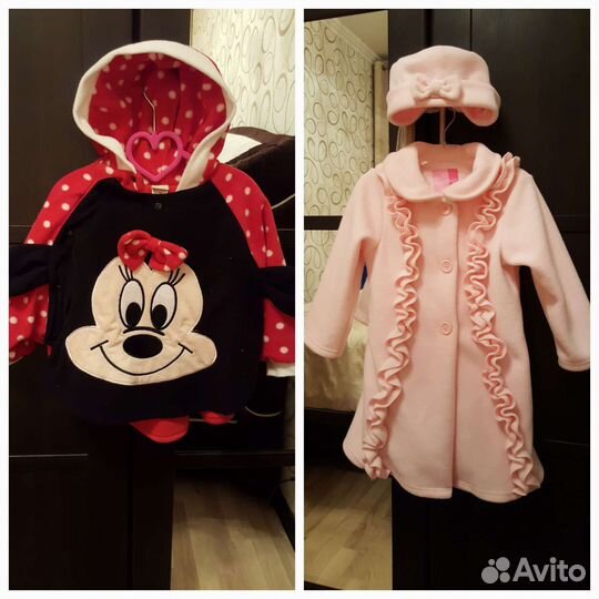 Пальто шуба пончо одежда для девочки 104 110