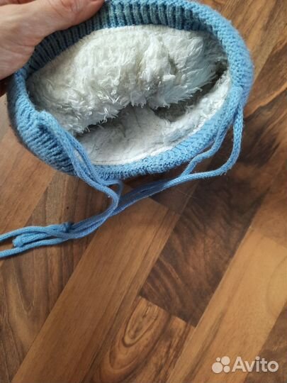 Шапка зимняя для мальчика от 0 до 6 мес