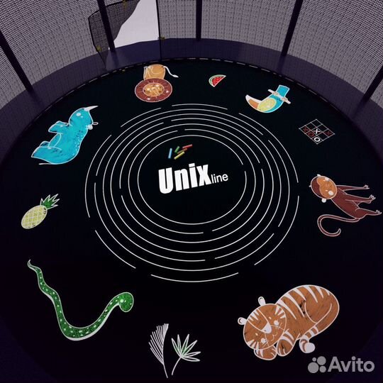 Батут unix line supreme game 8 ft (blue)