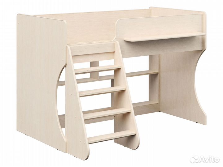 Кровать-чердак Шарни дуб млечный