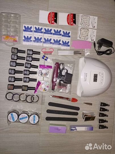 UF лампа и шеллаки набор для маникюра