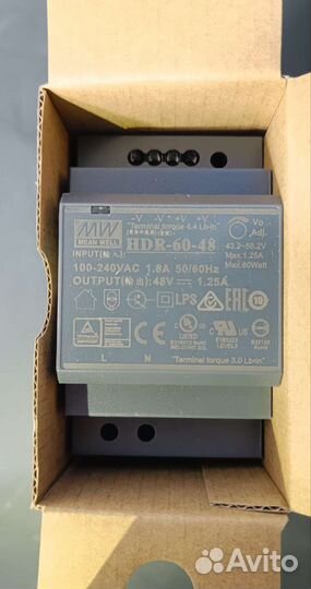 Блок питания Mean Well MW HDR-60-48 48V 1.25A 60W