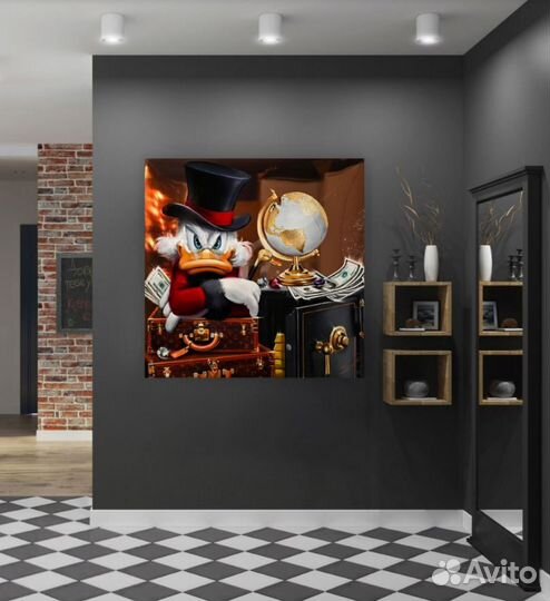 Картины на натуральном холсте. Скрудж Макдак