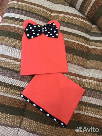 Шапка и снуд комплект для девочки 3-7 лет