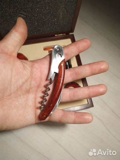 Подарочный винный набор деревянной коробке Сомелье