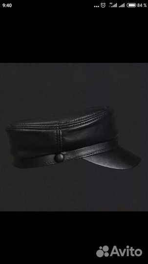 Мужская кожаная кепка