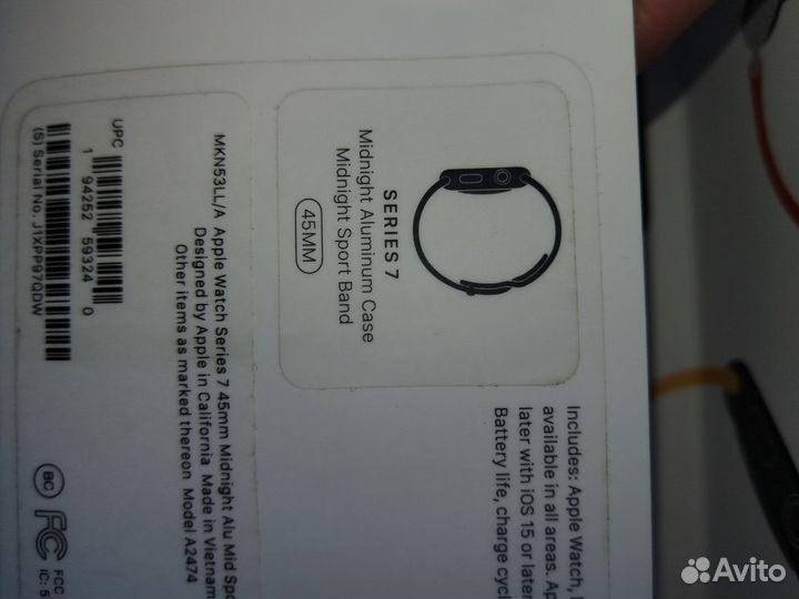 Часы apple watch 7 45 mm черные