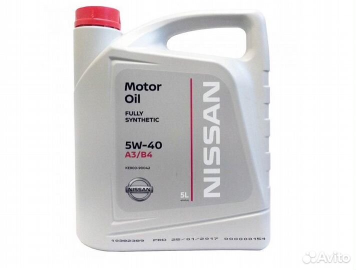 Масло моторное Nissan 5W40 5 литров
