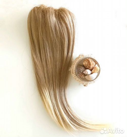 Хвост шиньон на заколке краб