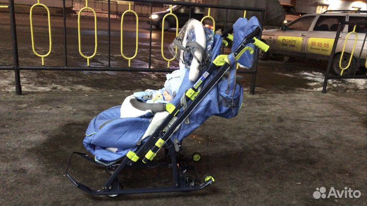 Детские санки коляска nika