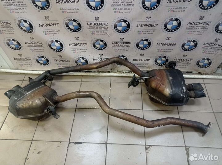 Трубы (задние банки) на BMW X5 Е53 4.4,4.8