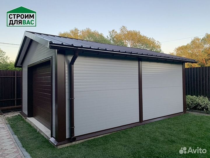 Гараж из сендвич панелей