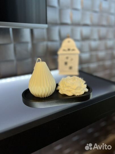 Свечи ручной работы пионы