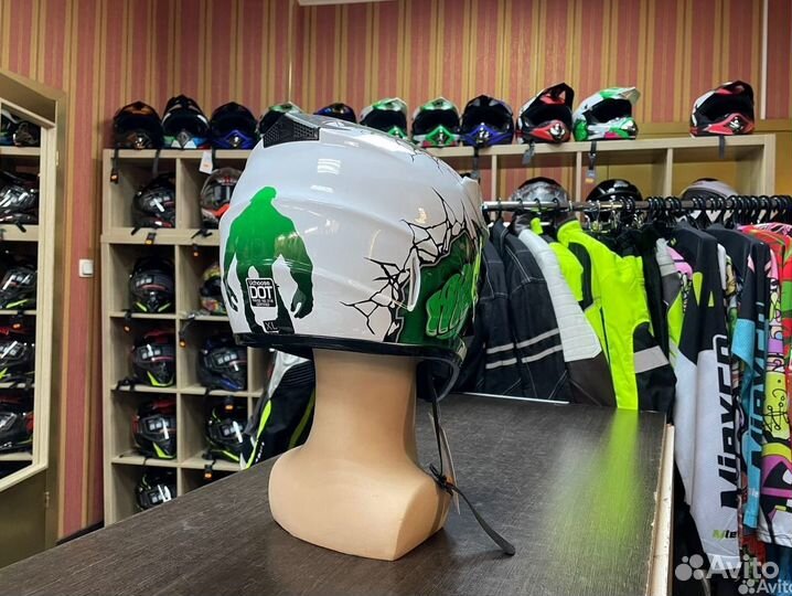 Мото шлем кроссовый халк мотозащита