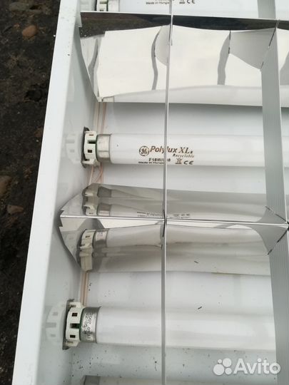 Встраиваемый растровый светильник 4х18 595х595мм