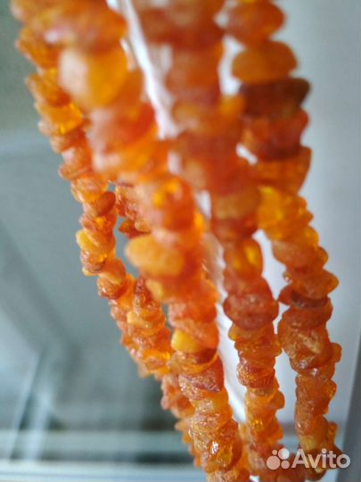 Бусы из натур. янтаря СССР антиквариат