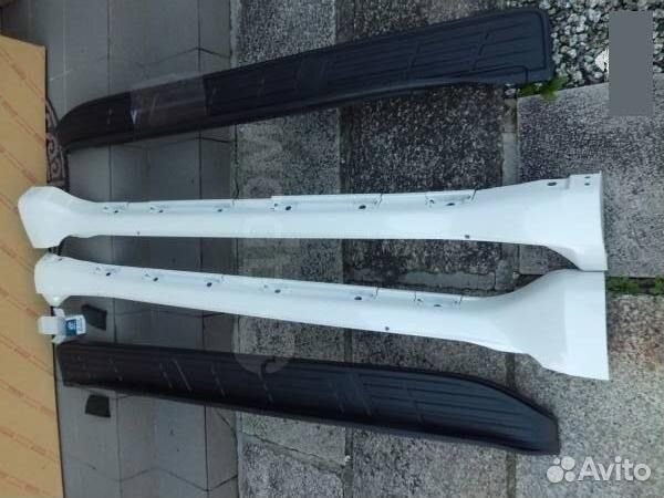 Пороги с подножками Prado 150