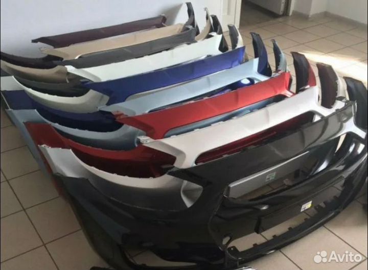 Бампер передний крашенный в цвет Hyundai Solaris