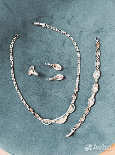 Комплект украшений серебро