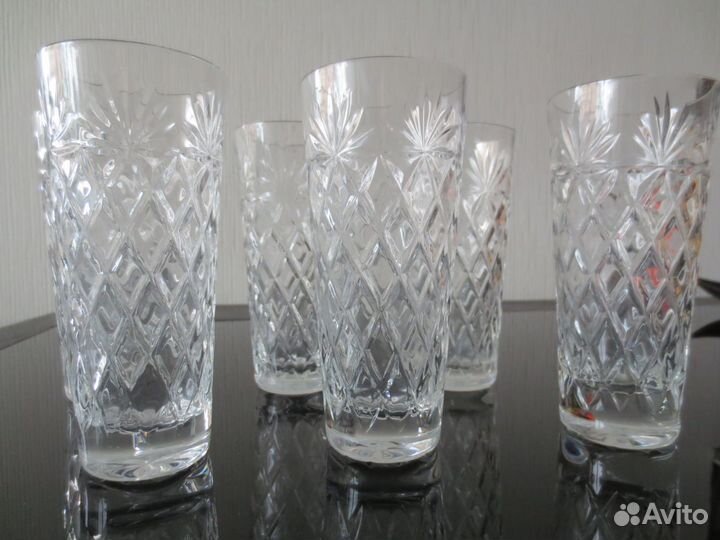 Стаканы хрусталь СССР 6 шт