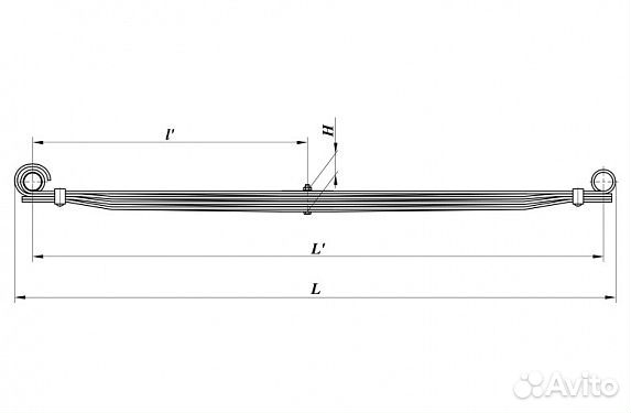 Рессора УАЗ 3153 (4 листа)