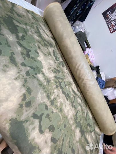 Ткань кордура 1000D мох, атакс светлый